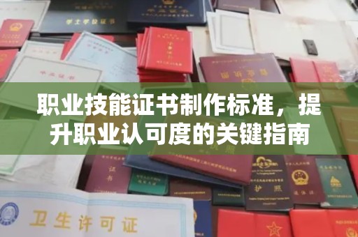 建阳职业技能证书制作标准，提升职业认可度的关键指南